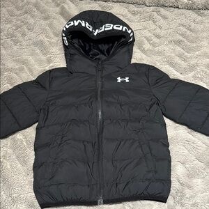 Boy’s Under Armour Black Hooded Puffer Jacket